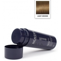 BEAVER Keratin System Hair Building Fibers - Пудра-камуфляж для волосся "Конструктор волосся", світло-каштанова