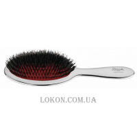 JANEKE Silver Paddle Hairbrush with Boar Bristle M - Щітка з натуральною щетиною кабана, середня
