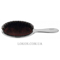 JANEKE Silver Paddle Hairbrush with Boar Bristle L - Щітка з натуральною щетиною кабана, велика