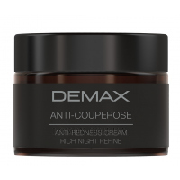 DEMAX Anti-Couperose Anti-Redness Cream Rich Night - Нічний крем-коректор для сухої, чутливої ​​та куперозної шкіри