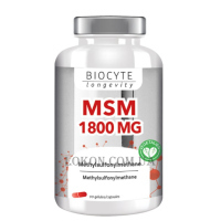 BIOCYTE Longevity MSM 1800mg - Харчова добавка на основі метилсуль-фонілметану (МСМ) та вітаміну С
