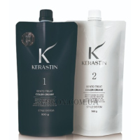 PL COSMETIC Kerastin Bento Treat Color Cream Natural Brown - Набір для камуфляжу сивини коричневий