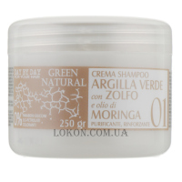 GESTIL Alan Jey Green Natural Cream-Shampoo - Крем-шампунь із зеленою глиною, біосіркою та олією морінги