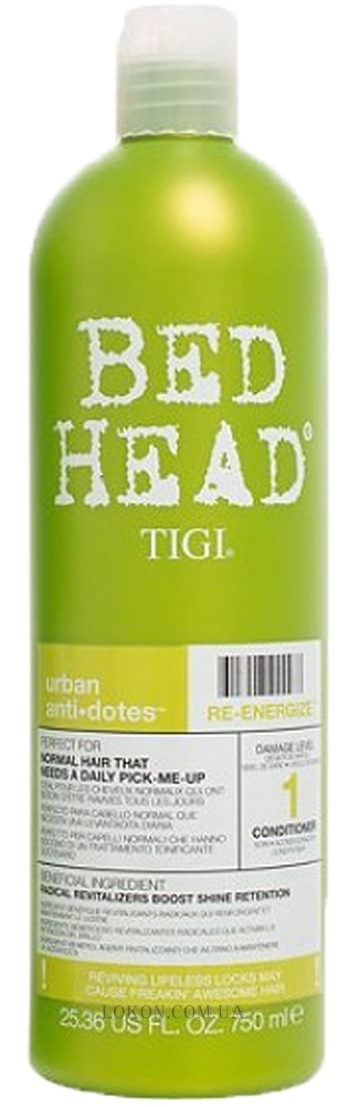 TIGI Urban Antidotes Re-energize Conditioner - Кондиционер для ежедневного ухода для нормальных волос