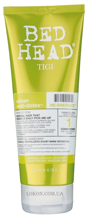 TIGI Urban Antidotes Re-energize Conditioner - Кондиционер для ежедневного ухода для нормальных волос