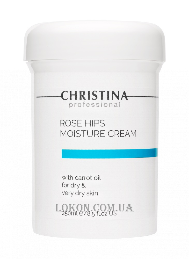 CHRISTINA Rose Hips Moisture Cream with Carrot Oil - Увлажняющий крем с маслом шиповника и морковным маслом для сухой и очень сухой кожи