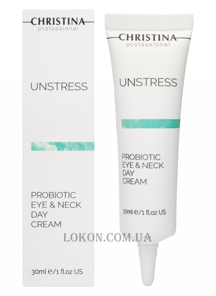 CHRISTINA Unstress Pro-Biotic Eye & Neck Day Cream - Дневной пробиотический крем для кожи вокруг глаз и шеи