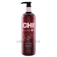 CHI Rose Hip Oil Color Nurture Protecting Shampoo - Захисний шампунь для фарбованого волосся з маслом троянди