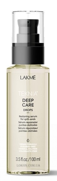 LAKME Teknia Deep Care - Восстанавливающие капли для сухих и поврежденных волос