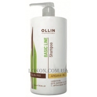 OLLIN Basic Line Argan Oil Shine & Brilliance Shampoo - Шампунь для сяйва та блиску з аргановим маслом