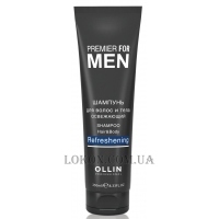 OLLIN Premier For Men Shampoo Hair&Body Refreshening - Чоловічий освіжаючий шампунь для волосся та тіла