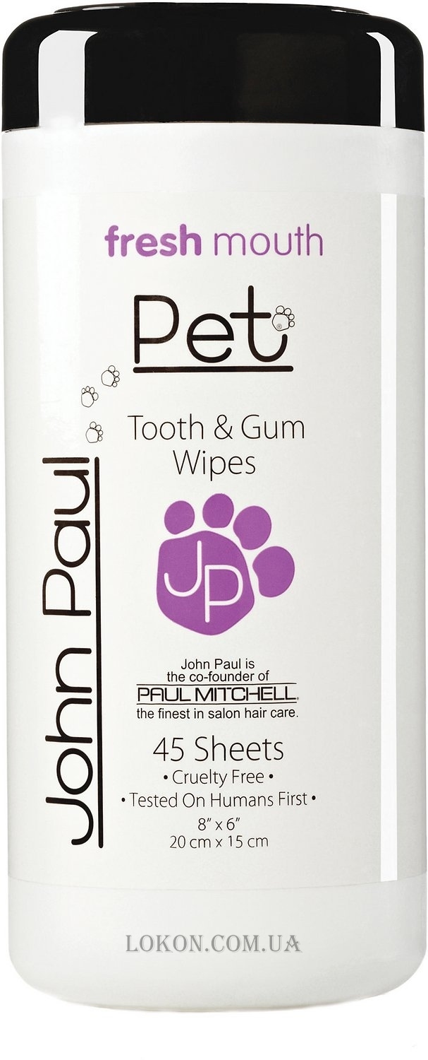 JOHN PAUL PET Teeth & Gums Wipes - Салфетки для зубов и десен