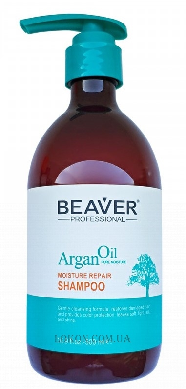 BEAVER Argan Oil Moisture Repair Shampoo - шампунь, що відновлює, аргановим маслом -
