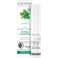 LOGONA SOS-Boutons Concealer Organic Mint - Антибактеріальний крем для проблемної шкіри "Стоп прищі"