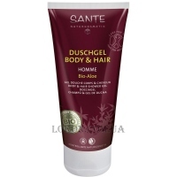 SANTE Homme Bio-Aloe Body & Hair Shower Gel - Чоловічий шампунь для волосся та тіла "Алое"