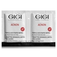 GIGI Acnon Triple Acid Rapid Wipes - Влажные спонжи с кислотой
