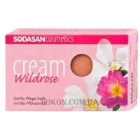SODASAN Cream Wild Roses Soap - Органічне мило-крем для обличчя з оліями ши та диких троянд