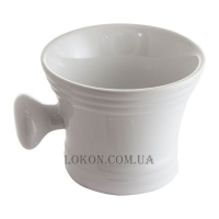 BARBER PRO Shaving Mug - Керамическая чаша с ручкой для пены, белая