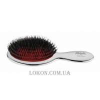 JANEKE Silver Paddle Hairbrush with Boar Bristle XS - Щётка с натуральной щетиной кабана, мини