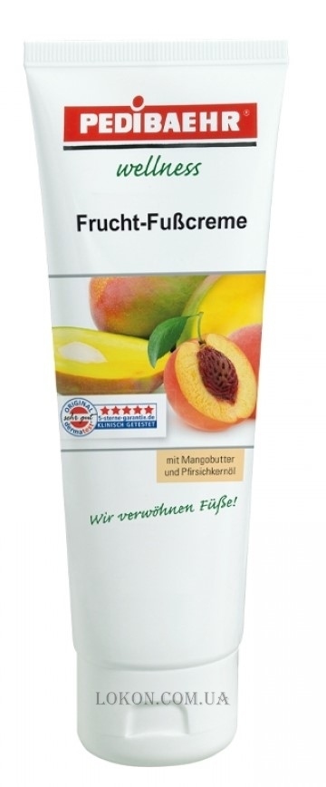 BAEHR Wellness Frucht-Fußcreme mit Mangobutter und Pfirsichkernöl - Фруктовый крем с маслом манго и персика