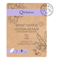 QIRINESS Wrap Hydra-Repair Soft & Smooth Hand Mask - Розгладжуюча та пом'якшуюча маска для рук