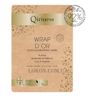 QIRINESS Wrap d’Or Gold Illuminating Mask - Маска ліфтінгова гідрогелева з 24к золотом