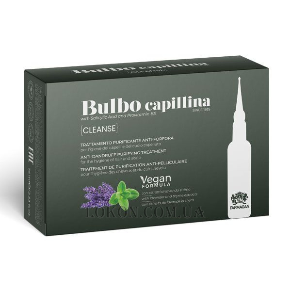 FARMAGAN Bulbo Capillina Cleanse Ampoules - Ампули проти сухої та жирної лупи