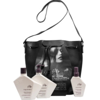L'ALGA Seamore Beauty Bag (Black) Kit (shm/250ml + mask/250ml + spray/100ml) - Набір для волосся