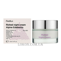 MEDILUX Alpinium Edelweiss Riched Night Cream - Нічний крем для сухої та чутливої ​​шкіри