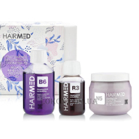 HAIRMED Kit Trattamento Ristrutturante Family Size - Набір для реконструкціі (шампунь B6 + маска N5 + флюїд R3)