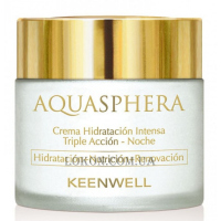 KEENWELL Aquasphera Moisturizing Triple Action Cream Night - Нічний інтенсивно зволожуючий крем потрійної дії