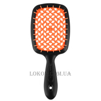 JANEKE Superbrush - Щітка для волосся, чорна з помаранчевим
