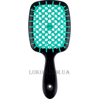 JANEKE Superbrush Small - Щітка для волосся, чорна з бірюзовим