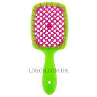 JANEKE Superbrush Small - Щітка для волосся, зелена з фіолетовим