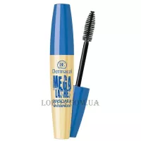 DERMACOL Make-Up Mega Lashes Waterproof Mascara - Туш для супероб'єму з панорамним ефектом водостійка "Чорна"