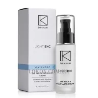 DR.KADIR Light E+C Eye Neck & Decolte Cream - Крем для шкіри навколо очей та шиї з вітамінами Е+С