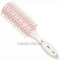 Y.S.PARK D32 Lap Doragon Air Vent Styler White Mix - Щітка, біло-рожева