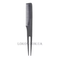 PERFECT BEAUTY Comb with Two Pins № 006 - Карбоновий гребінець з двома зубцями для локонів