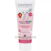 LOGONA Happy Kids Strawberry Tooth Gel - Дитячий зубний біо-гель "Полуниця"