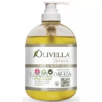 OLIVELLA Liquid Soap Raw Fragrance Free - Рідке мило для обличчя та тіла для чутливої ​​шкіри на основі оливкової олії