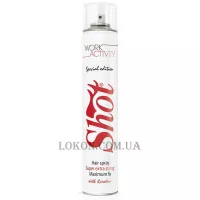 SHOT Work Activity Special Edition Super Extra Strong Hair Spray - Лак-спрей супер сильної фіксації