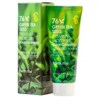 FARMSTAY Green Tea Seed Premium Moisture Foam Cleansing - Пінка для вмивання із зеленим чаєм