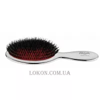 JANEKE Silver Paddle Hairbrush with Boar Bristle S - Щітка з натуральною щетиною кабана, маленька