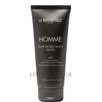 LA BIOSTHETIQUE Homme Hair Beard Body Wash (3 in 1) - Освіжаючий гель для тіла, волосся та бороди