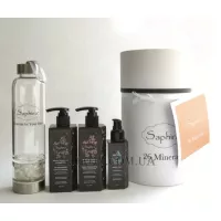 SAPHIRA Hydration Mineral Set - Набір для зволоження волосся мінеральний (шампунь 250мл + кондиціонер 250мл + сироватка 30мл + пляшка для води)