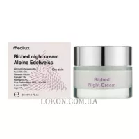 MEDILUX Alpinium Edelweiss Riched Night Cream - Нічний крем для сухої та чутливої ​​шкіри