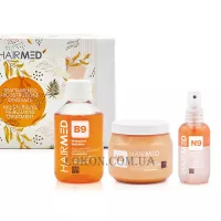 HAIRMED Kit Trattamento Idratante Family Size - Набір для зволоження волосся (шампунь B9 + маска N6 + серум N9)