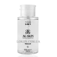 AG SKIN Regular Prebiotic Toner 3-in-1 - Тонік з пребіотиками 3 в 1