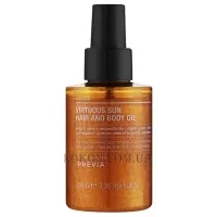 PREVIA Sun Care Virtuous Sun Hair And Body Oil - Олія-шимер для волосся та тіла