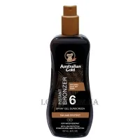 AUSTRALIAN GOLD Instant Bronzer Spray Gel Sunscreen SPF6 - Сонцезахисний спрей-гель з бронзатором SPF-6